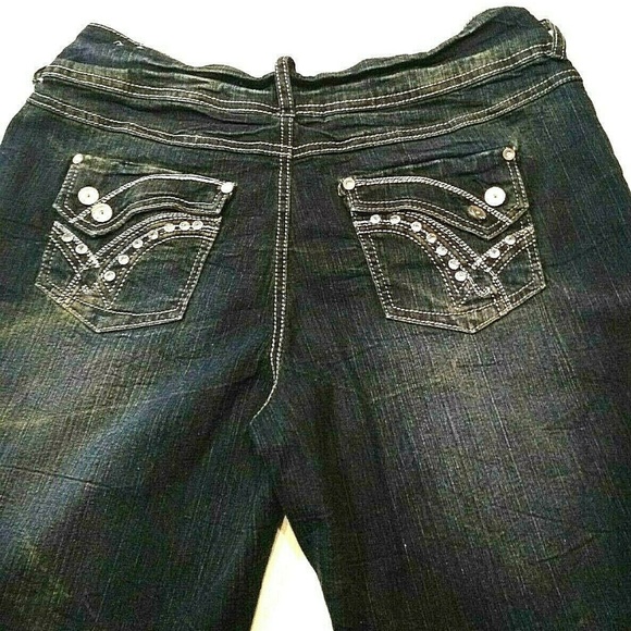 ladies jeans with rhinestones